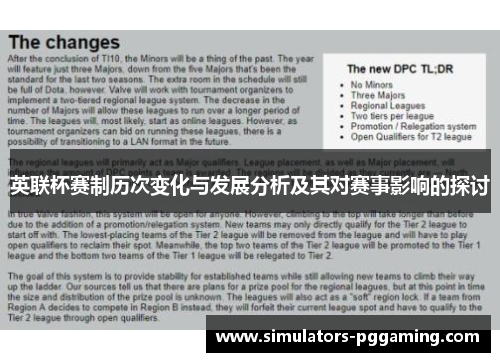 英联杯赛制历次变化与发展分析及其对赛事影响的探讨